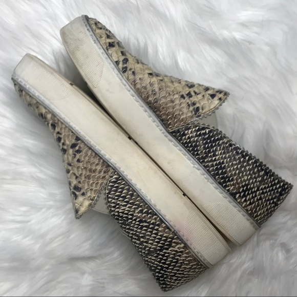 Stuart Weitzman Nugget Snake Print Leather Sneaker - Picture 3 of 9